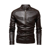 Herrenlederjacke mit tailliertem Schnitt-Bombardina.de