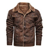 Isolierte Herren-Lederjacke-Bombardina.de