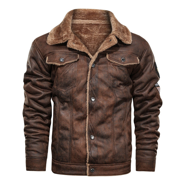 Isolierte Herren-Lederjacke-Bombardina.de