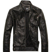 Herren Lederjacke mit Stehkragen-Bombardina.de