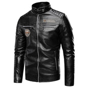Herren Lederjacke mit Patches-Bombardina.de
