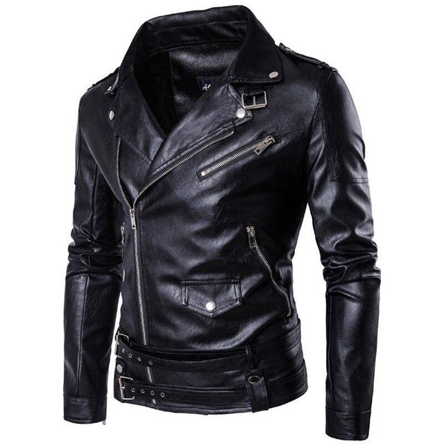 Herren Lederjacke mit Gürtel-Bombardina.de