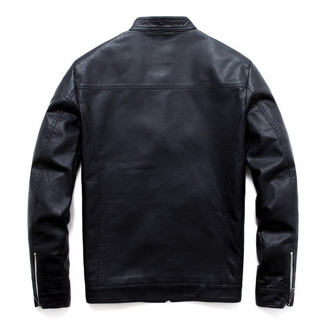 Herren Lederjacke mit Stehkragen-Bombardina.de