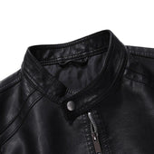 Herren Lederjacke mit Stehkragen-Bombardina.de