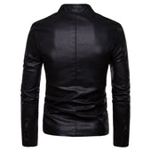 Herren Lederjacke mit Stehkragen-Bombardina.de