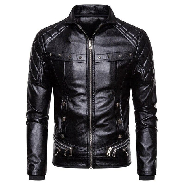 Herren Lederjacke mit abnehmbarem Kragen-Bombardina.de