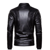 Herren Lederjacke mit abnehmbarem Kragen-Bombardina.de