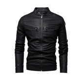 Herrenlederjacke mit tailliertem Schnitt-Bombardina.de