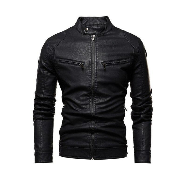 Herrenlederjacke mit tailliertem Schnitt-Bombardina.de