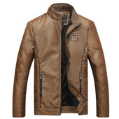 Herren Lederjacke mit Patch-Bombardina.de