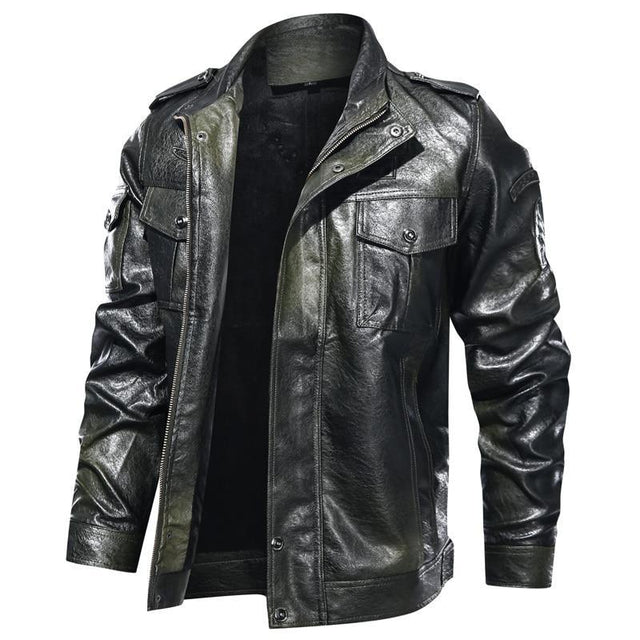 Herren Lederjacke mit Taschen-Bombardina.de