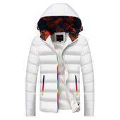 Herren-Winterjacke mit farbenfrohem Finish-Bombardina.de