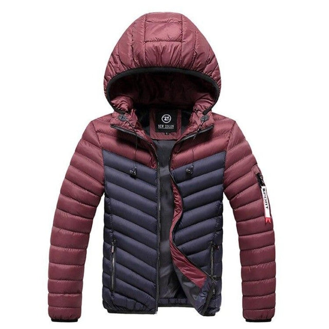 Herren zweifarbige Winterjacke-Bombardina.de