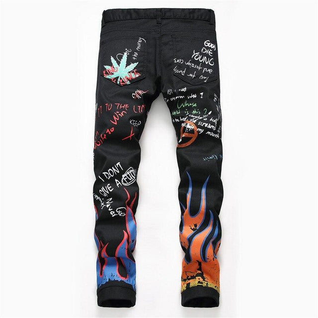 Herrenjeans mit Aufdruck-Bombardina.de