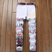 Herrenjeans mit Aufdruck-Bombardina.de