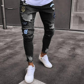 Herrenjeans mit Patches-Bombardina.de