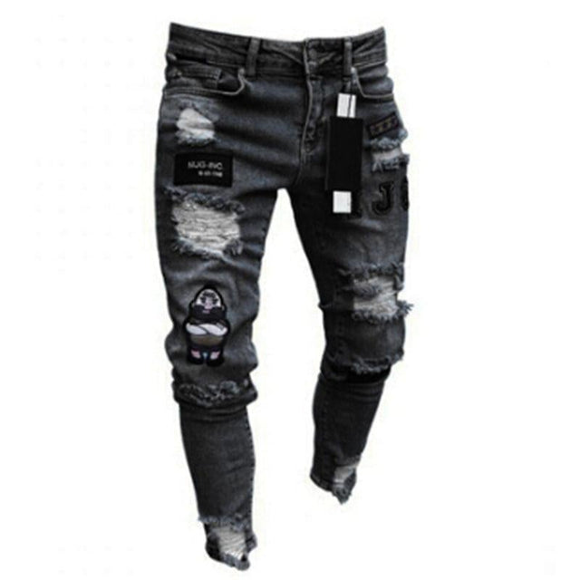 Herrenjeans mit Patches-Bombardina.de