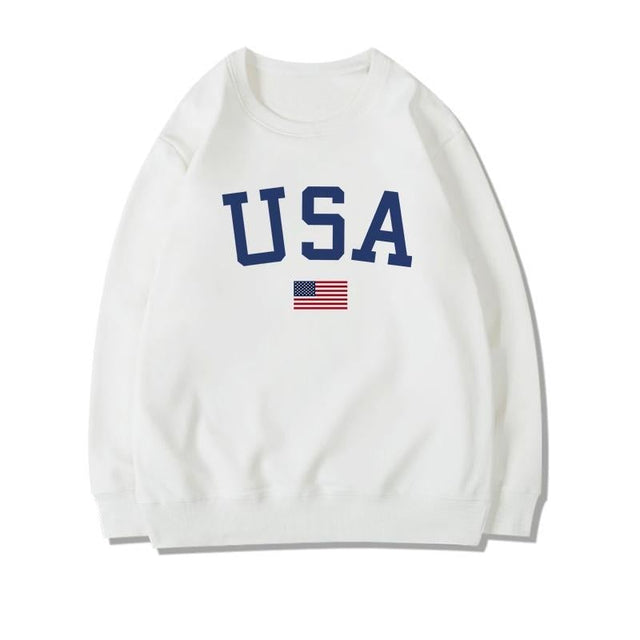 Damen-Sweatshirt ohne Reißverschluss mit Flagge-Bombardina.de