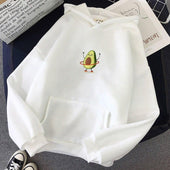 Damen-Sweatshirt ohne Reißverschluss mit Avocado-Bombardina.de-Print