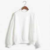 Einfarbiges Damen-Sweatshirt ohne Reißverschluss-Bombardina.de