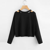 Damen-Sweatshirt ohne Reißverschluss mit Rosendruck-Bombardina.de