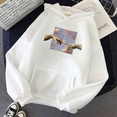 Damen-Sweatshirt ohne Reißverschluss mit Handmotiv-Bombardina.de