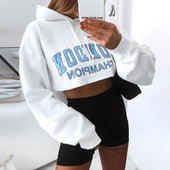 Kurz geschnittenes Damen-Sweatshirt ohne Verschluss-Bombardina.de
