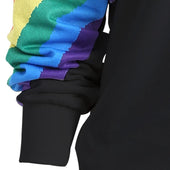 Damen-Sweatshirt ohne Reißverschluss mit Regenbogenmuster-Bombardina.de