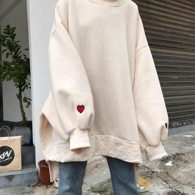 Nicht abnehmbares Oversize-Sweatshirt für Damen-Bombardina.de