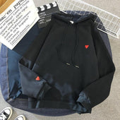 Damen-Sweatshirt ohne Reißverschluss mit Herzmotiv-Bombardina.de