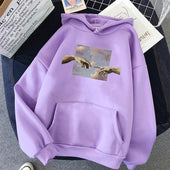 Damen-Sweatshirt ohne Reißverschluss mit Handmotiv-Bombardina.de