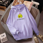 Damen-Sweatshirt ohne Reißverschluss mit Avocado-Bombardina.de-Print