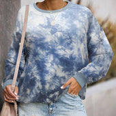 Damen-Sweatshirt ohne Reißverschluss mit Tie-Dye-Bombardina.de-Motiv