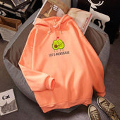 Damen-Sweatshirt ohne Reißverschluss mit Avocado-Bombardina.de-Print