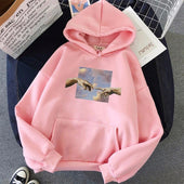 Damen-Sweatshirt ohne Reißverschluss mit Handmotiv-Bombardina.de