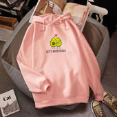 Damen-Sweatshirt ohne Reißverschluss mit Avocado-Bombardina.de-Print