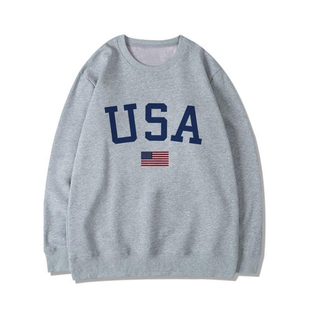 Damen-Sweatshirt ohne Reißverschluss mit Flagge-Bombardina.de