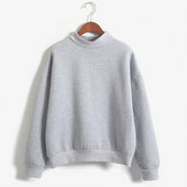Einfarbiges Damen-Sweatshirt ohne Reißverschluss-Bombardina.de
