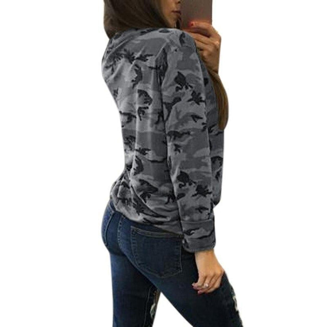 Damen-Sweatshirt ohne Reißverschluss moro-Bombardina.de