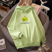 Damen-Sweatshirt ohne Reißverschluss mit Avocado-Bombardina.de-Print