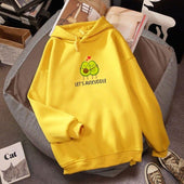 Damen-Sweatshirt ohne Reißverschluss mit Avocado-Bombardina.de-Print