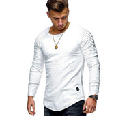 Herren-Sweatshirt ohne Reißverschluss mit Rüschen an den Ärmeln-Bombardina.de