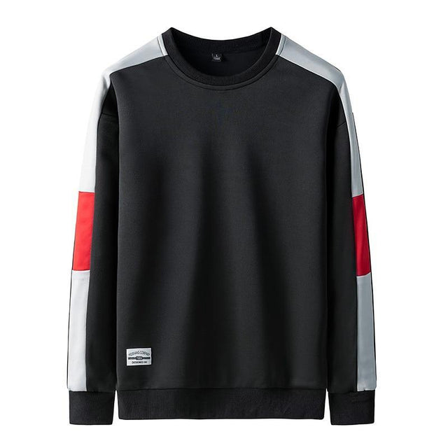Herren-Sweatshirt ohne Reißverschluss mit bunten Ärmeln-Bombardina.de