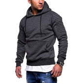Herren-Sweatshirt ohne Reißverschluss mit Rüschen an den Ärmeln-Bombardina.de
