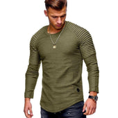 Herren-Sweatshirt ohne Reißverschluss mit Rüschen an den Ärmeln-Bombardina.de
