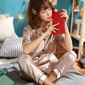 Satin-Pyjama für Damen-Bombardina.de
