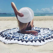 Rundes Strandtuch mit orientalischem Muster-Bombardina.de