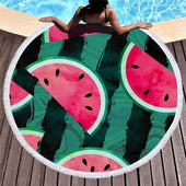 Rundes Strandtuch mit Obst-Bombardina.de