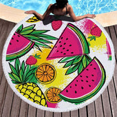 Rundes Strandtuch mit Obst-Bombardina.de