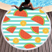 Rundes Strandtuch mit Obst-Bombardina.de